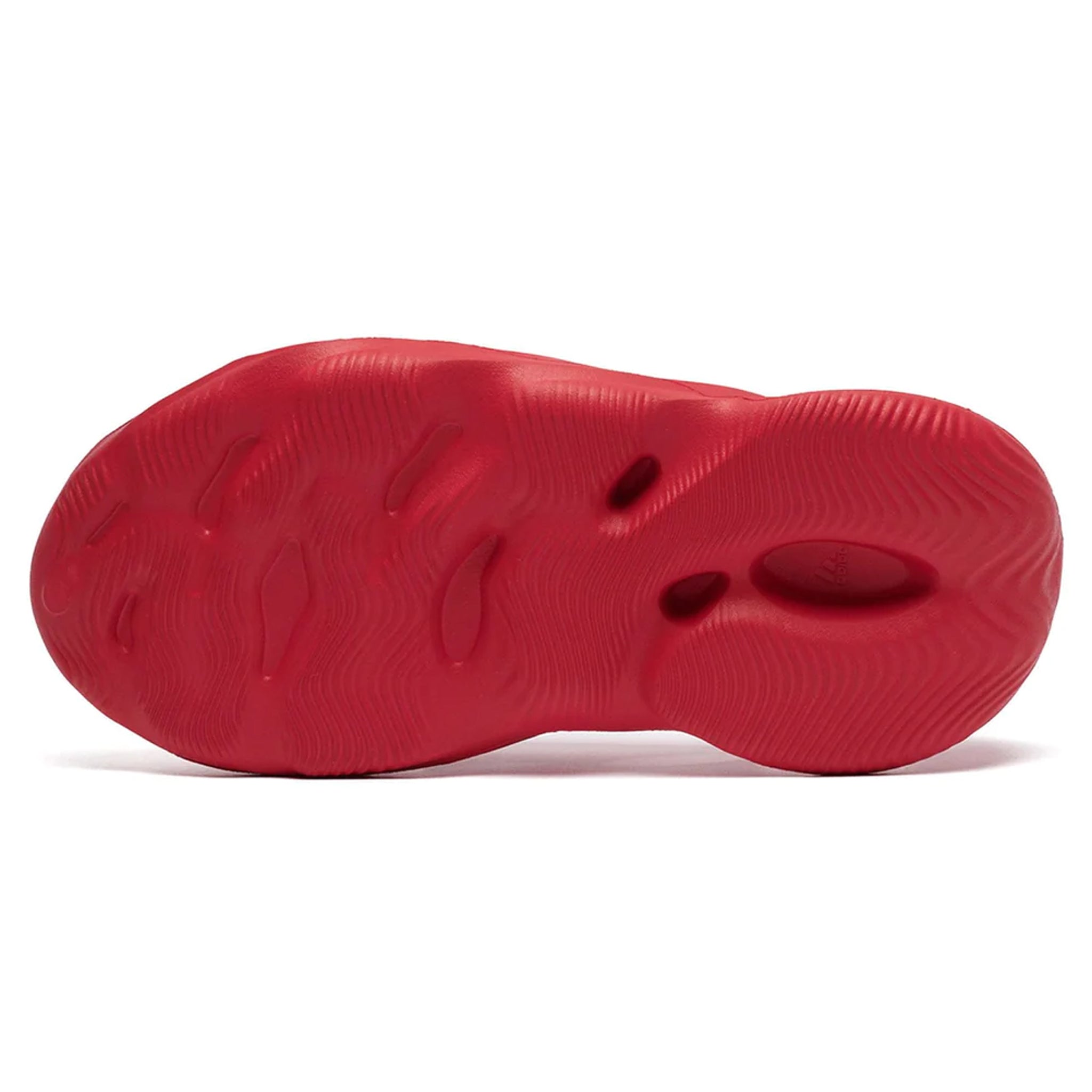 Sole view of Adidas Yeezy Foam RNNR Vermillion GW3355